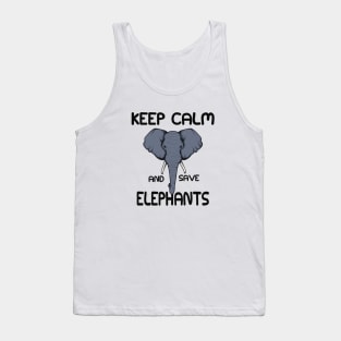 Elephant - Keep calm and save elephant Tank Top